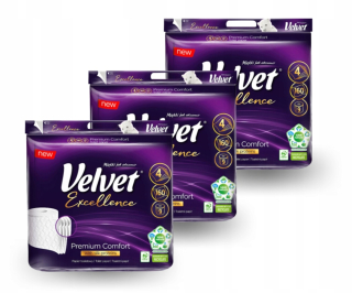 Papier Toaletový Velvet Excellence Premium Comfort - 4-vrstvové, 5x9 Roliek